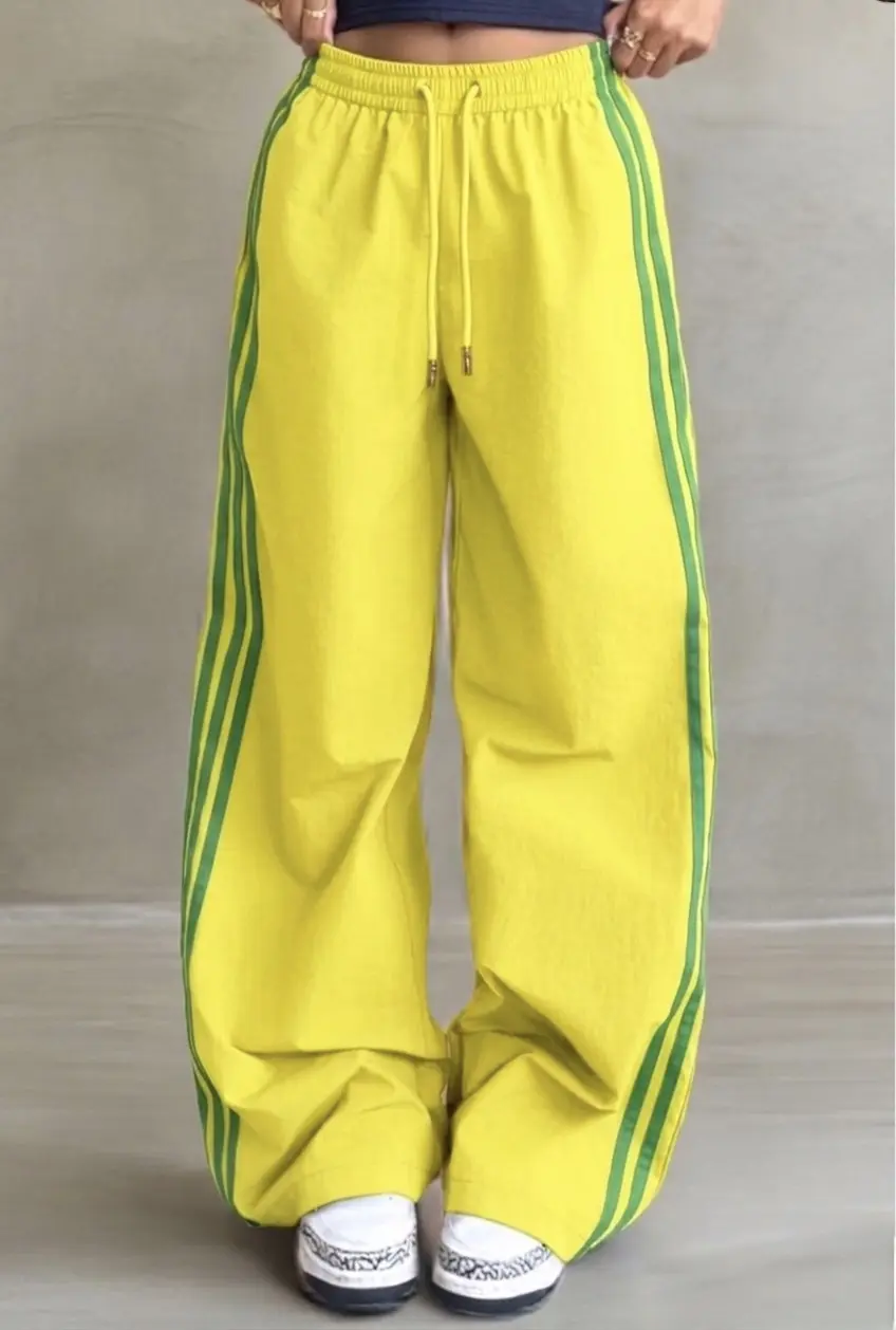 Sarı Yeşil Şeritli Baggy Eşofman