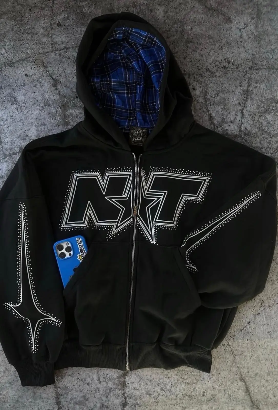 NXT Fermuarlı Oversize Hoodie