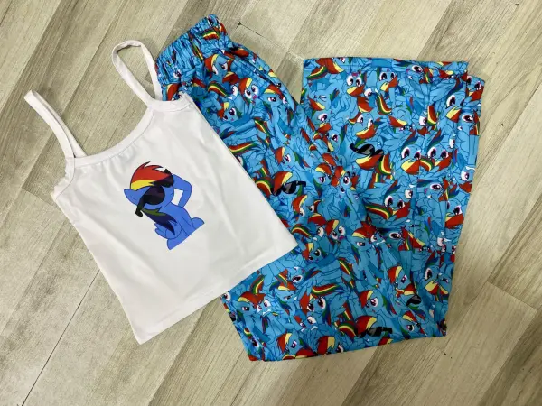 My Little Pony Rainbowdash Askılı Penye Takım